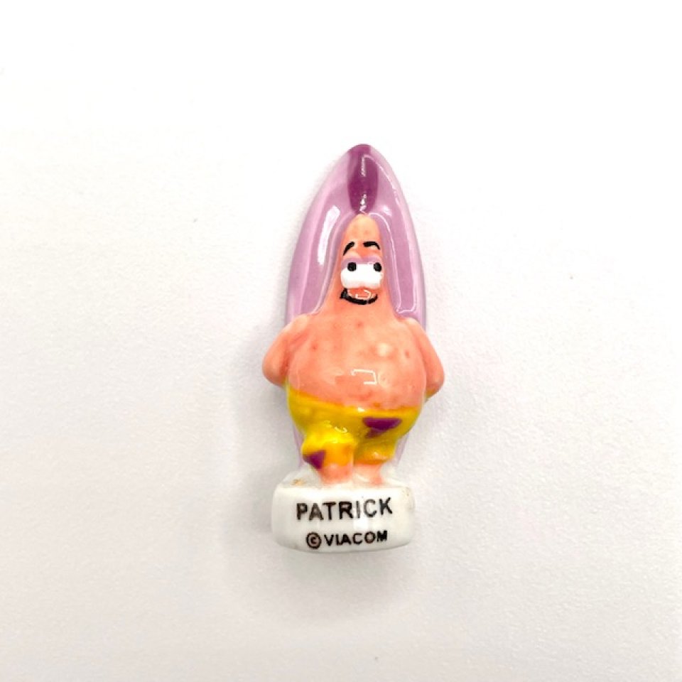 BOB l'Éponge Patrick et sa planche en Porcelaine Artisanale  